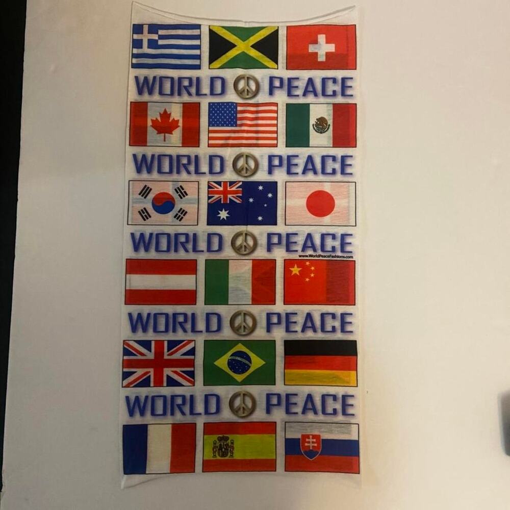 World Peace Neck Gator with Country Flags